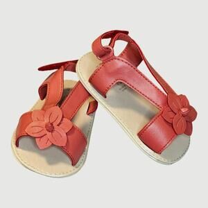 Mayoral Baby Girl Sandals – Size 2 (17) – Red/Pink with Adjustable Strap